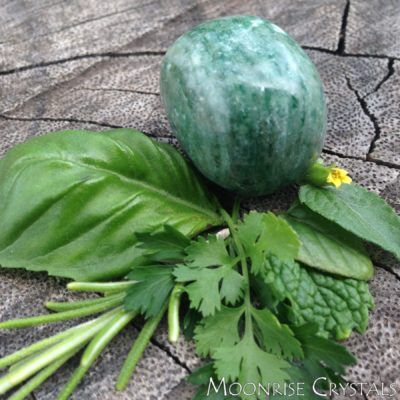 Fuchsite with various herbs