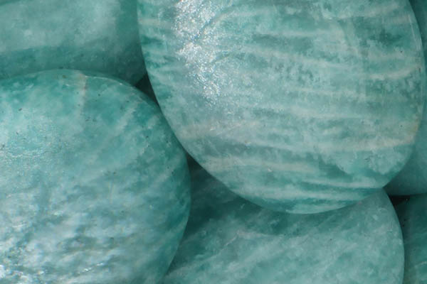 Close up of tumbled Amazonite