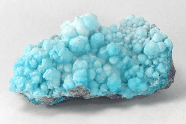 Example of a natural Blue Aragonite mined in China