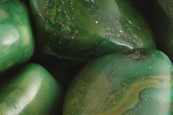 Close up of tumbled Buddstone