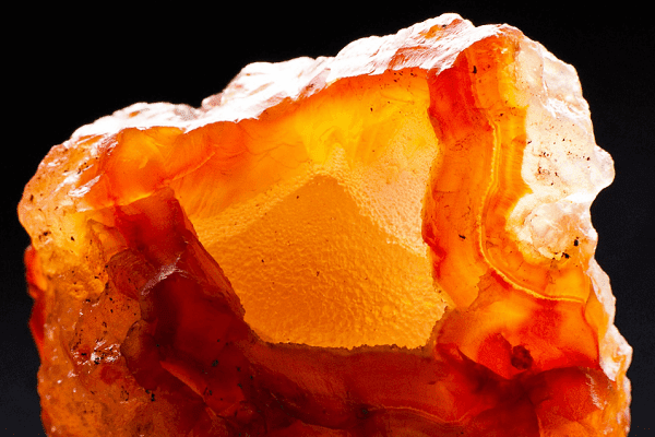 Example of a natural Carnelian mined in USA