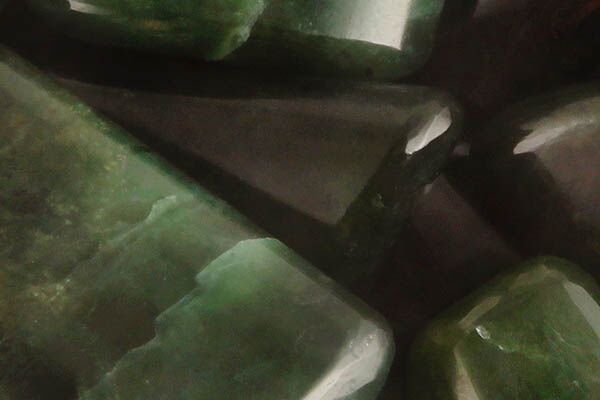 Close up of tumbled Chrysoberyl
