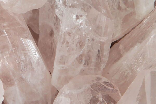 Close up of tumbled Danburite
