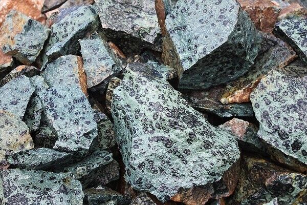 Close up of tumbled Kambaba Jasper