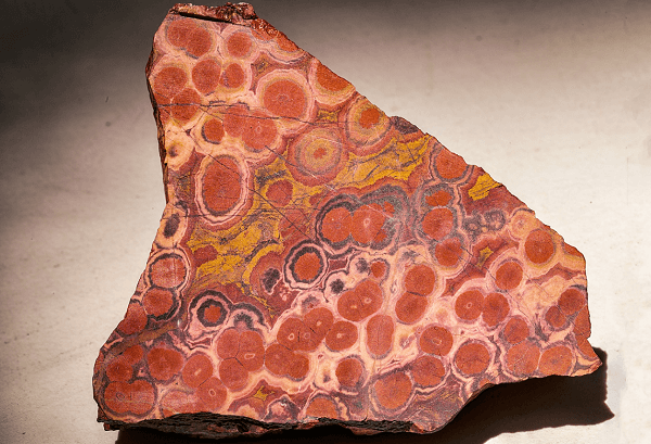 Example of a natural Leopardskin Jasper mined in USA