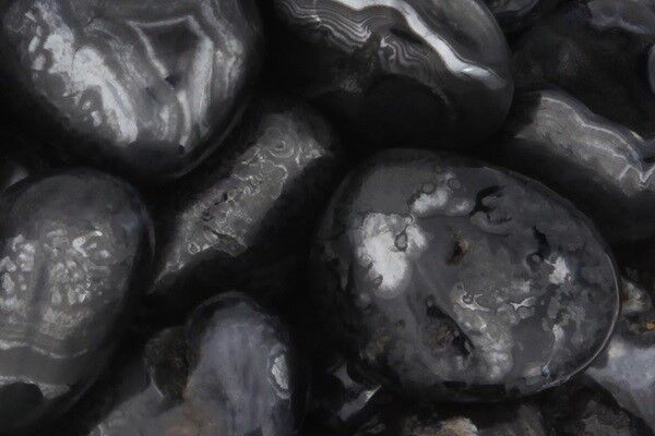 Close up of tumbled Manganese Oxide