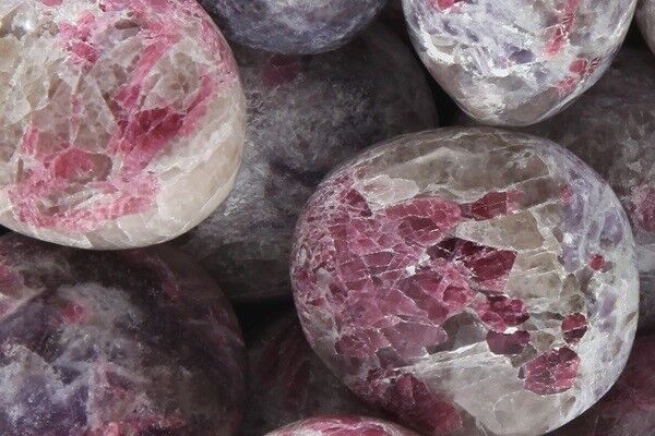 Close up of tumbled Pegmatite