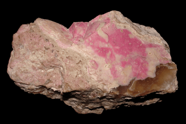 Example of a natural Pink Opal mined in France