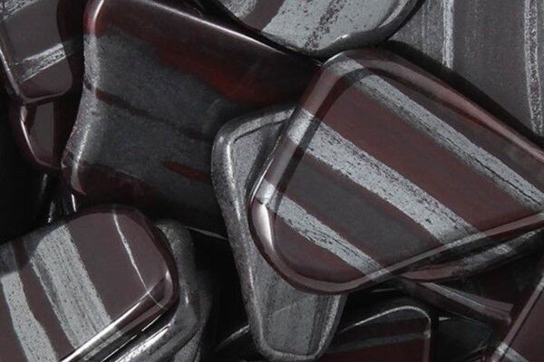 Close up of tumbled Ancestralite