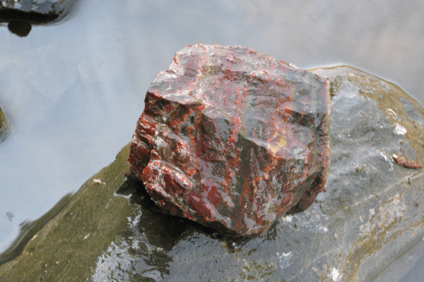 Example of a natural Bloodstone mined in Bulgaria