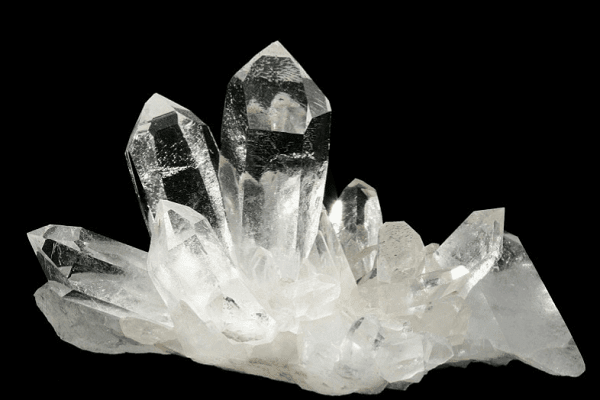 Clear Quartz Example of a natural Clear Quartz mined in USA