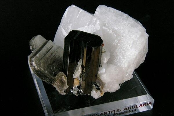 Moonstone Tourmaline Example of a natural Moonstone Tourmaline mined in Pakistan