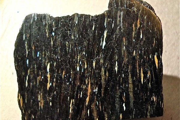 Nuummite Example of a natural Nuummite mined in Greenland