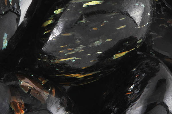 Nuummite 2 Close up of tumbled Nuummite