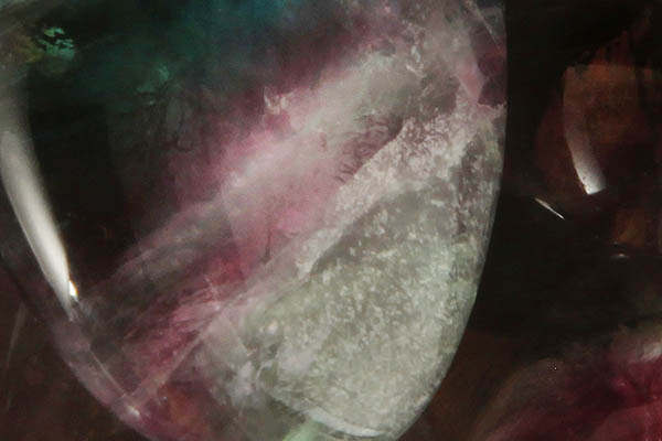 Close up of tumbled Rainbow Fluorite