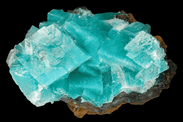 Example of a natural Blue Calcite mined in Mexico