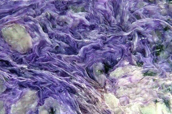 Example of a natural Charoite mined in Russia