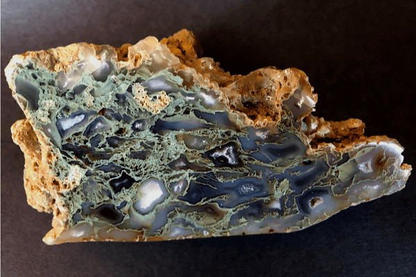 Example of a natural Moss Agate mined in USA