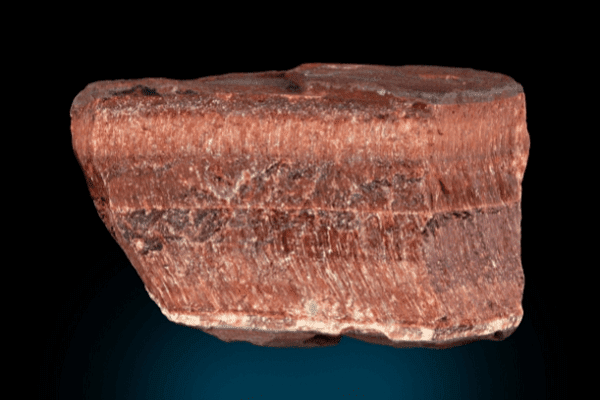 Example of a natural Red Tiger's Eye mined in South Africa
