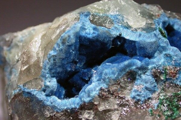 Example of a natural Shattuckite mined in Namibia