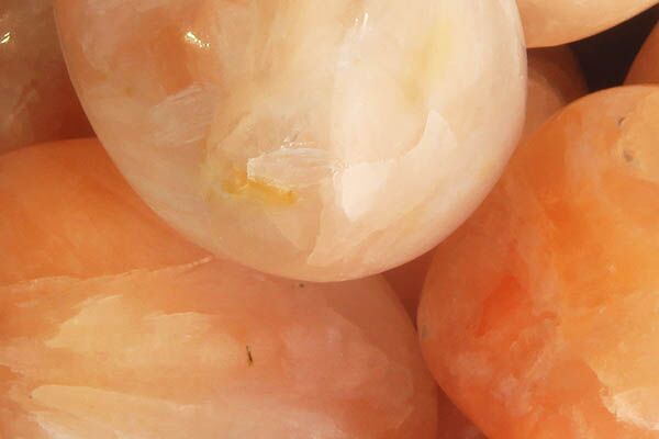 Close up of tumbled Stilbite