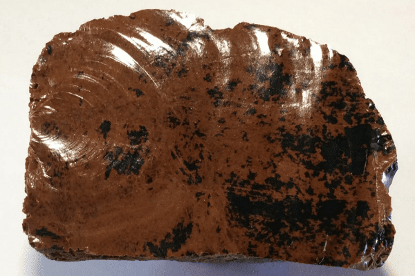 Example of a natural Mahogany Obsidian mined in USA