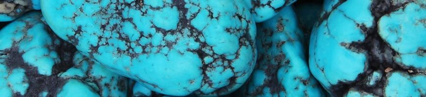 Close up of tumbled Blue Turquoise
