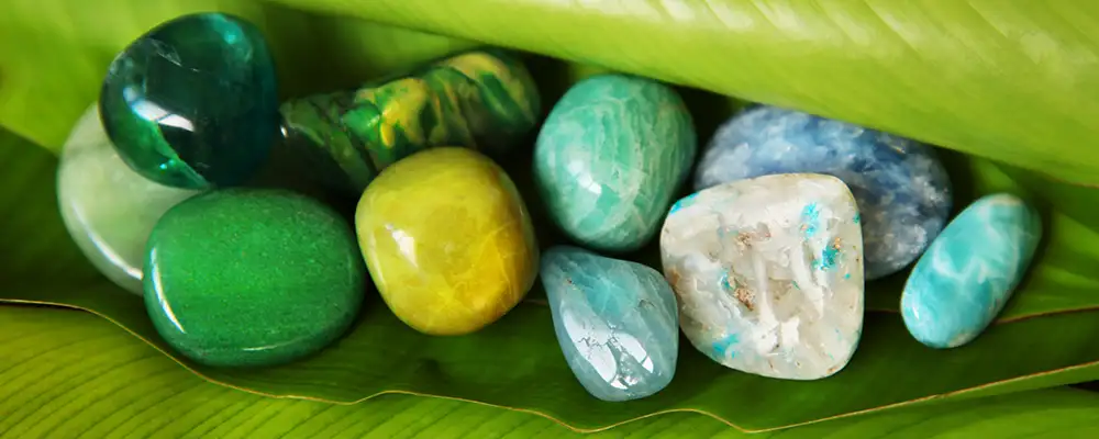 Colorful collection of crystals