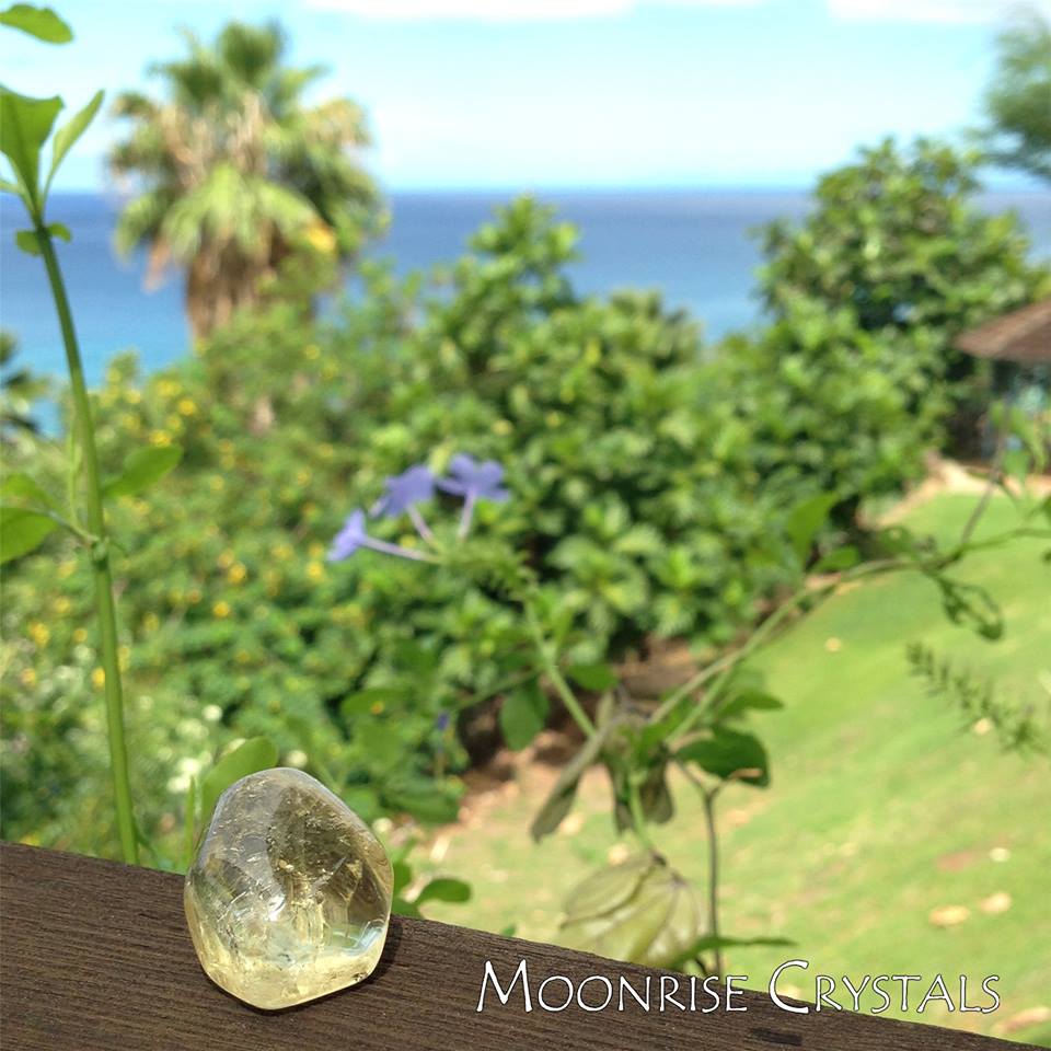 Citrine on a beach view balcony
