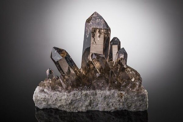 Example of a natural Smoky Quartz mined in Switzerland